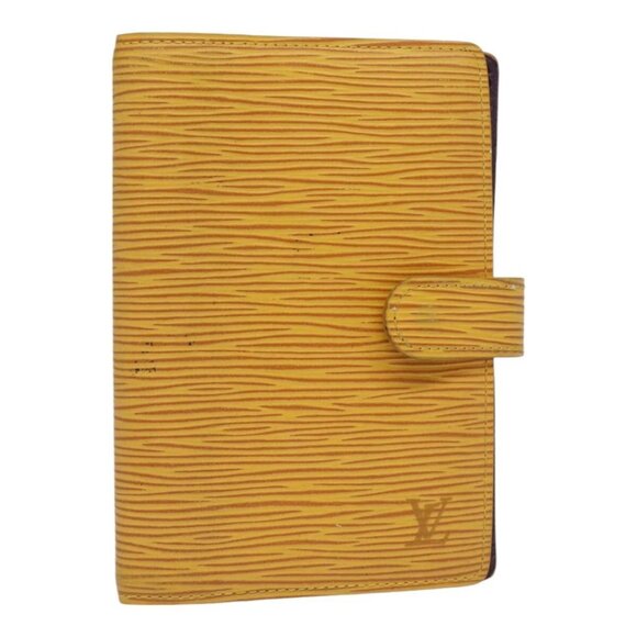 LOUIS VUITTON Epi Agenda PM Day Planner Cover Yellow R20059 LV Auth 89186